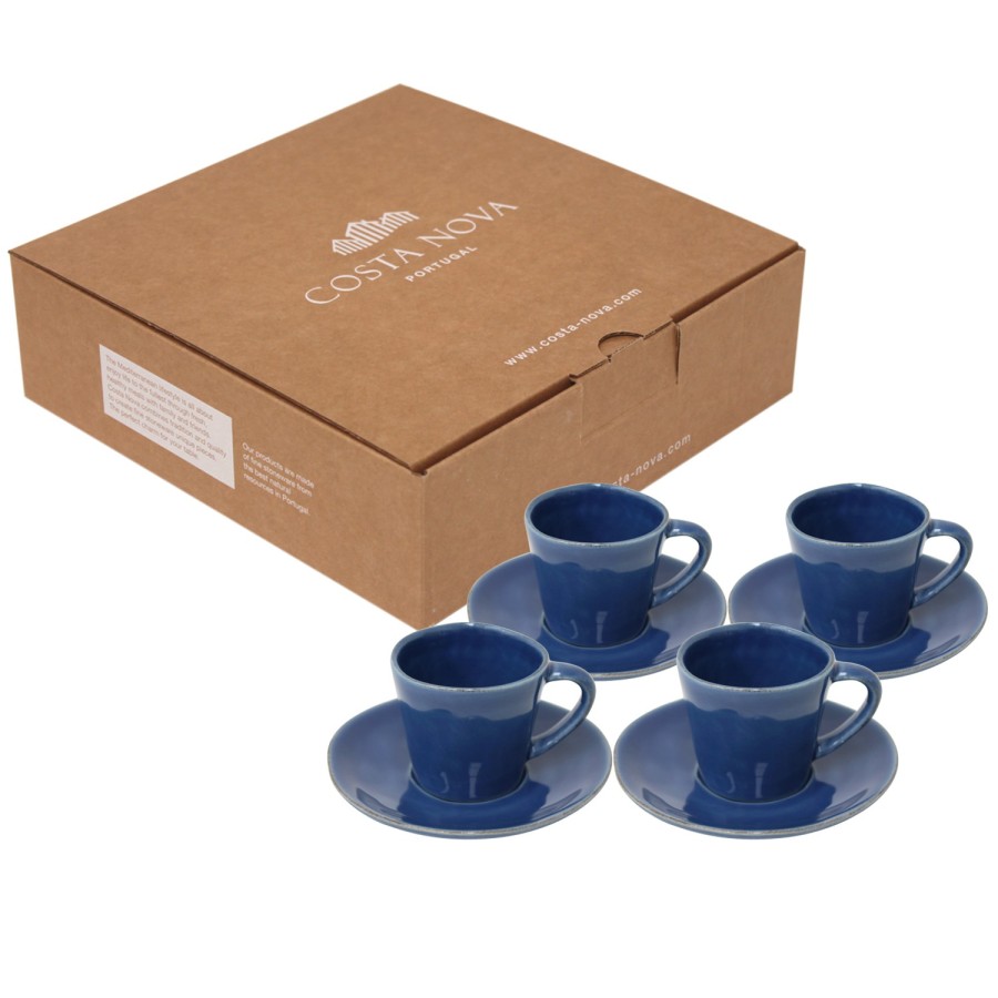 GIFT 4 COFFEE CUPS AND SAUCERS 0.07 L NOVA