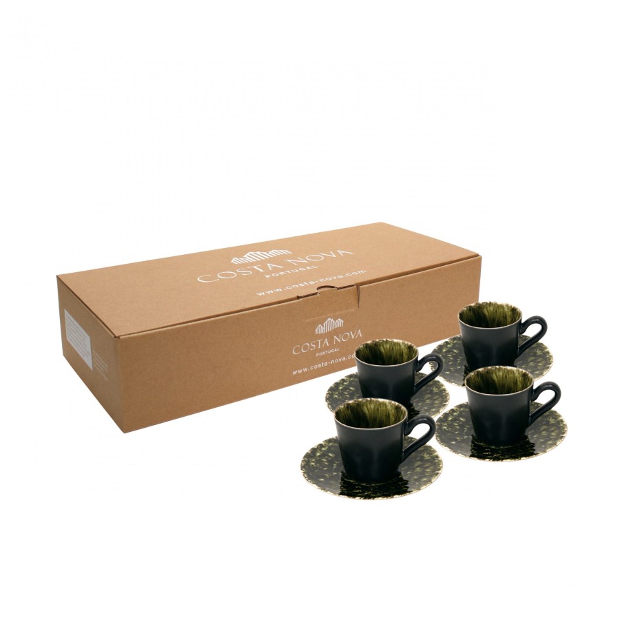 GIFT 4 COFFEE CUPS AND SAUCERS 0.08 L RIVIERA