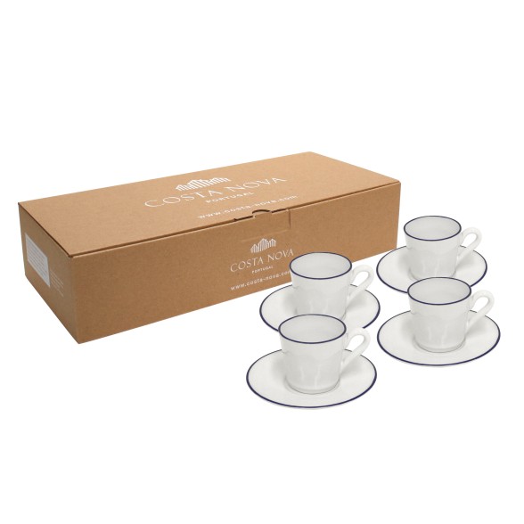 Gift Set 4 Tasses  Caf et Soucoupes Beja