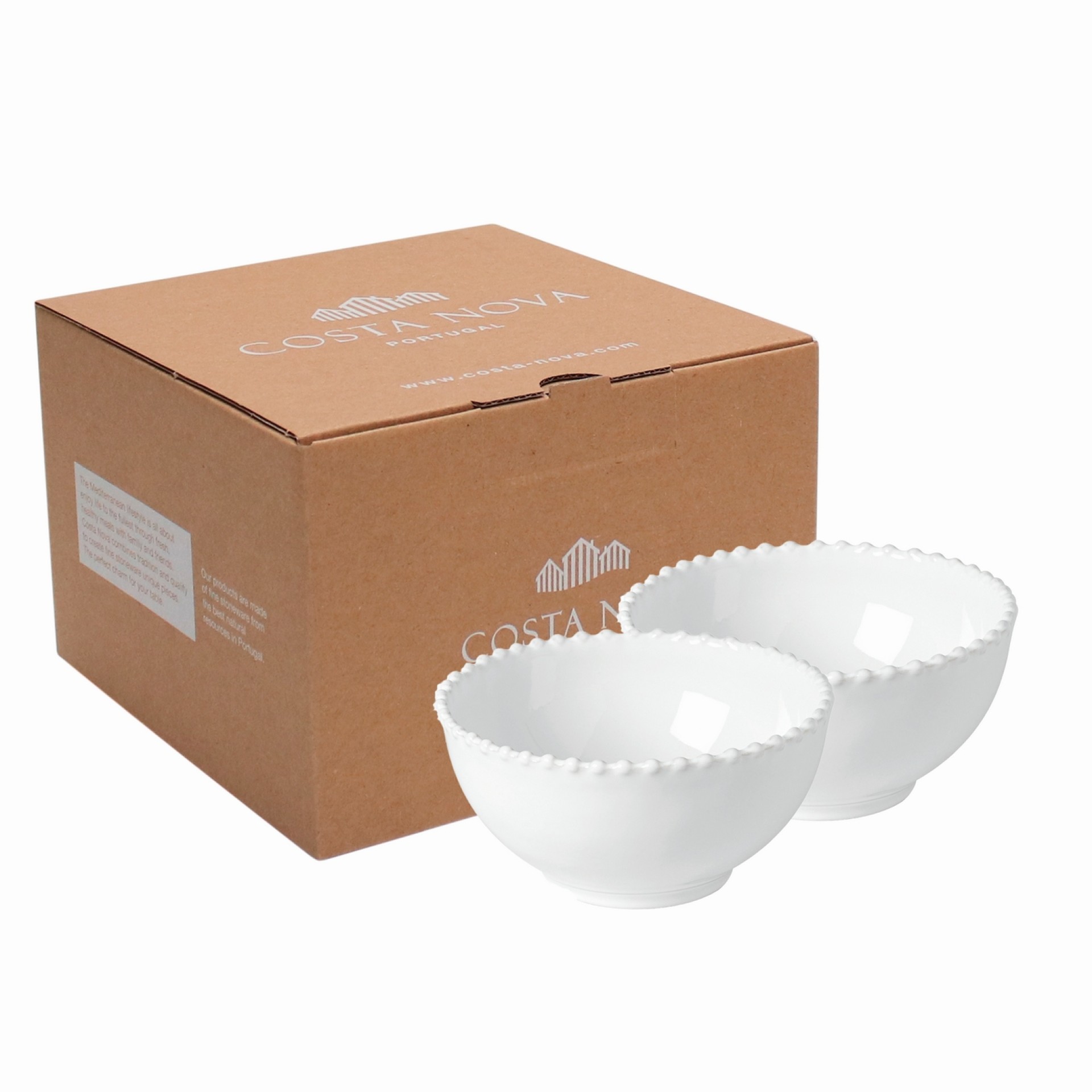 GIFT 2 SOUP/CEREAL BOWLS 16 PEARL