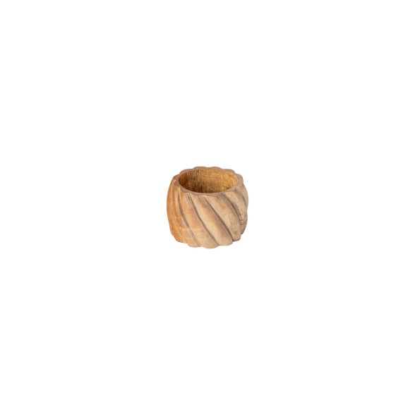 Set 4 Round Wood Napkin Rings Napkin Ring Collection - Wood