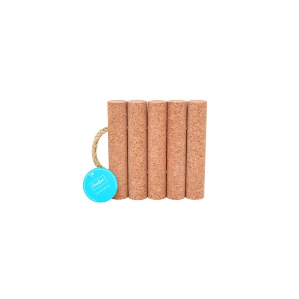 5 Piece Raft Trivet with Rope Handle Cork by Casafina