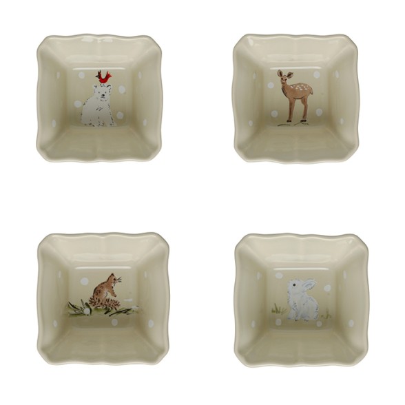 Set 4 Ramekins Deer Friends by Casafina