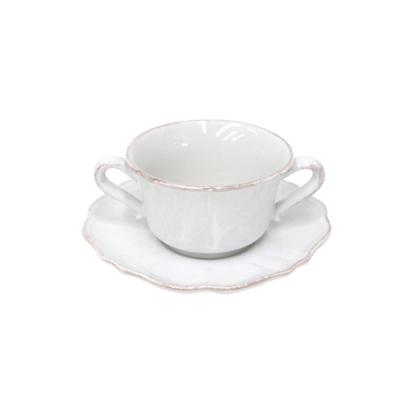 Consomme Cup and Saucer Impressions by Casafina