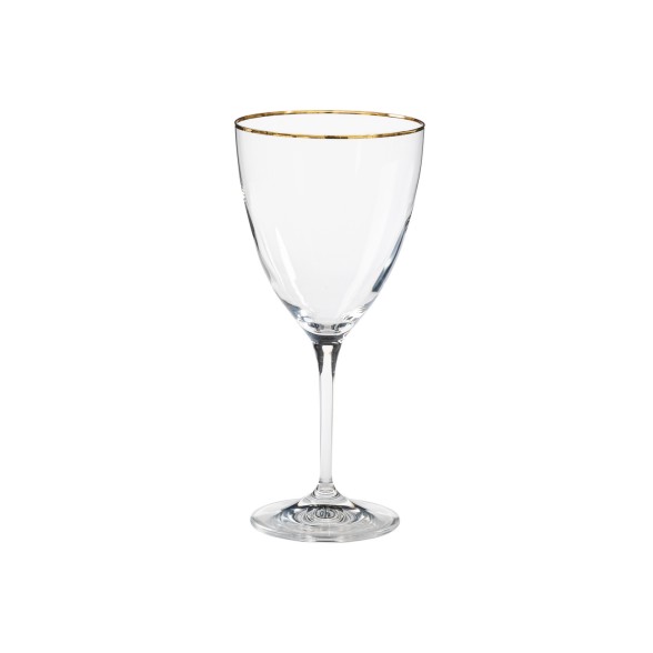 Set 6 Water Glasses with Golden Rim Sensa by Casafina