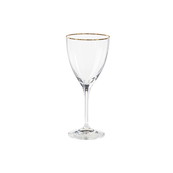 Set 6 Wine Glasses with Golden Rim Sensa by Casafina