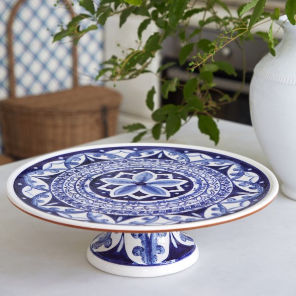 Footed Plate Alentejo Terracota by Casafina