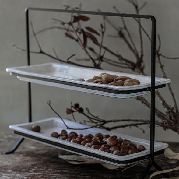 Tiered Stand with Two Trays Plano