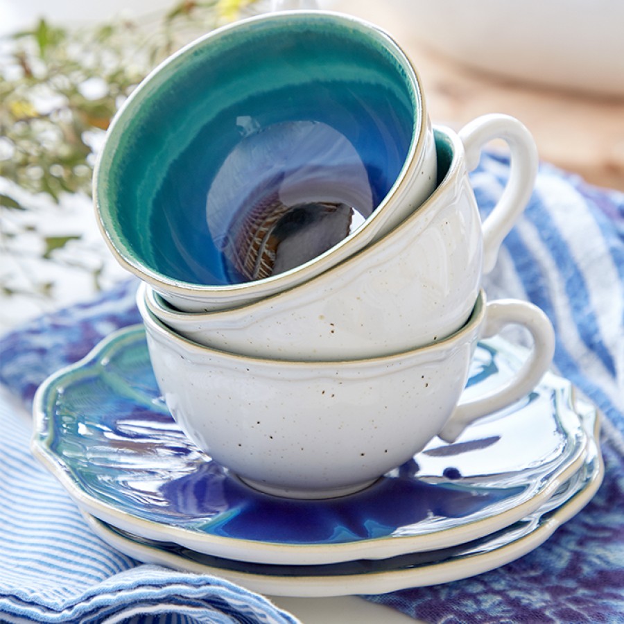 Tea Cup and Saucer by Casafina