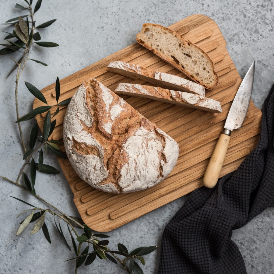 Oak Wood Cutting Board / Lid For Rectangular Tray Ensemble by Casafina