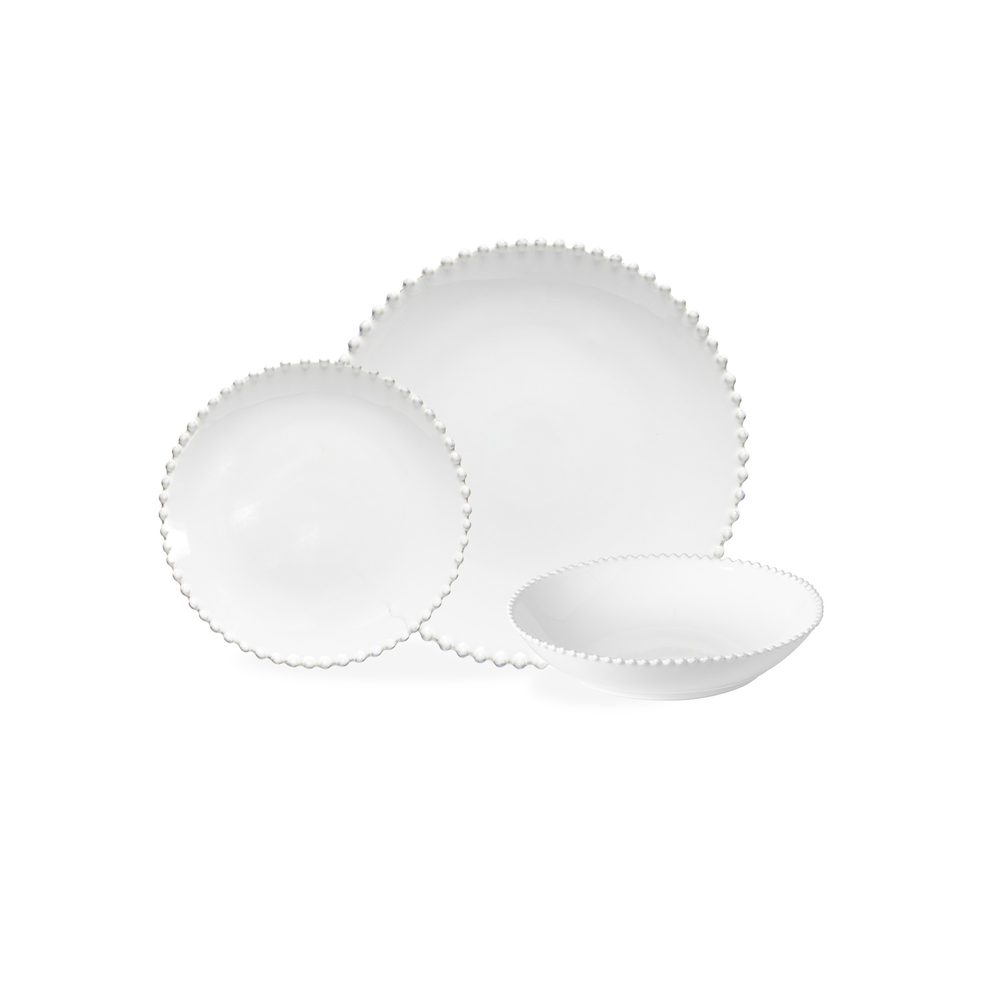 12 Piece Place Setting with Pasta Plate Pearl