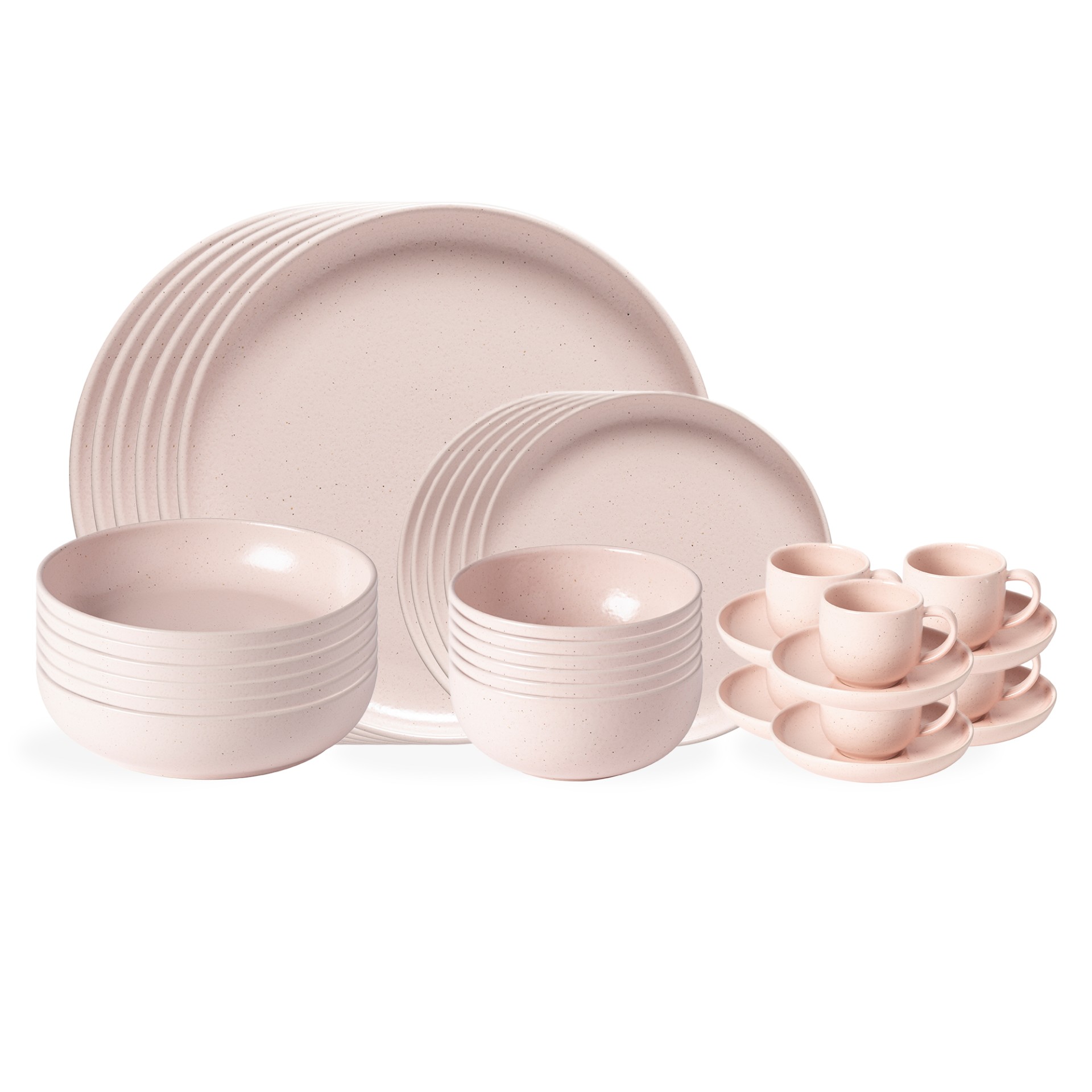 Set Table 30 Pices avec Tasse et Soucoupe  Caf Pacifica by Casafina