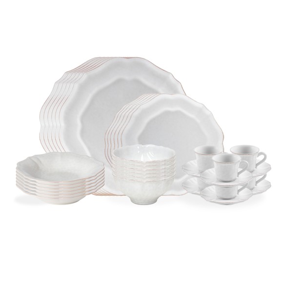 30 Piece Place Setting with Coffee Cup Impressions by Casafina