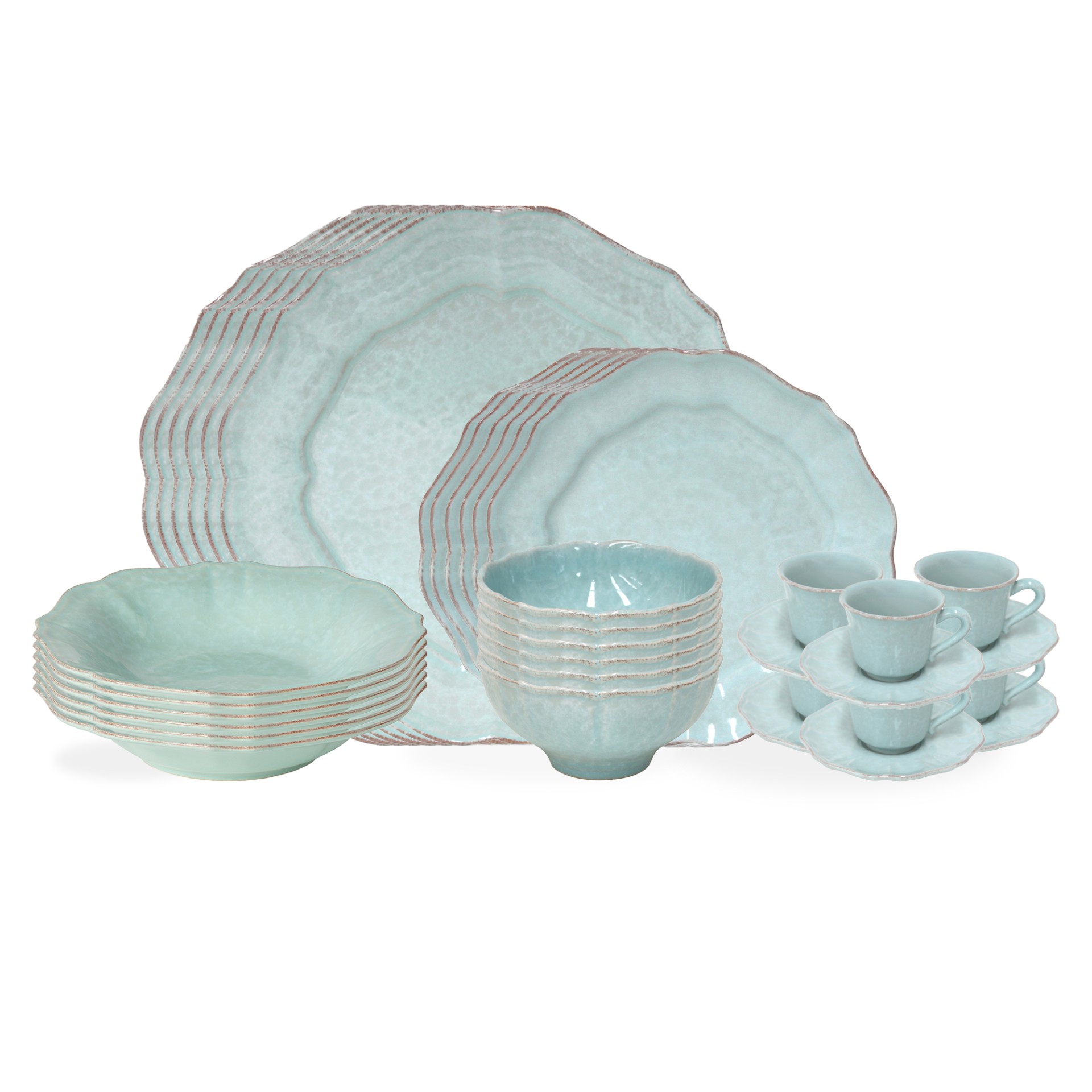 30 Piece Place Setting with Coffee Cup Impressions by Casafina