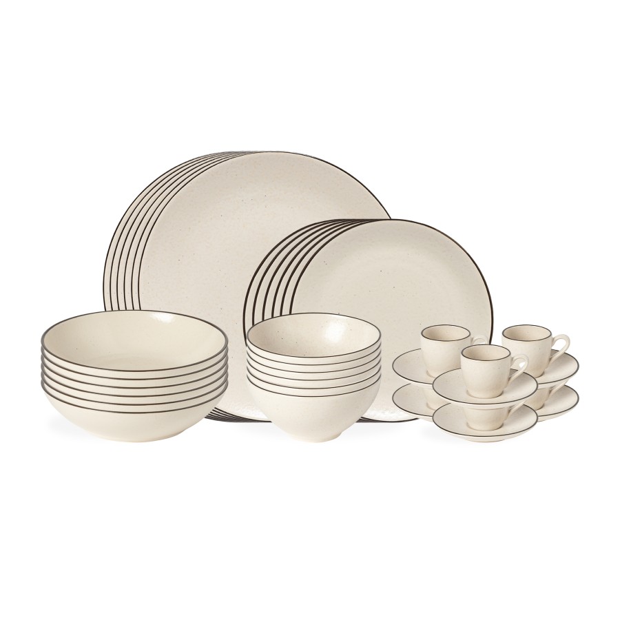 Set Table 30 Pices avec Tasse et Soucoupe  Caf Augusta