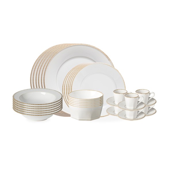 Set Table 30 Pices avec Tasse et Soucoupe  Caf Luzia