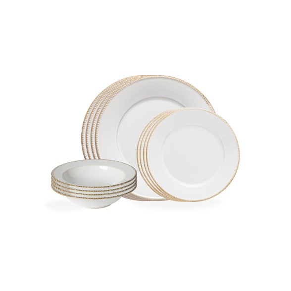 Set Table 12 Pices avec Assiette  Ptes Luzia