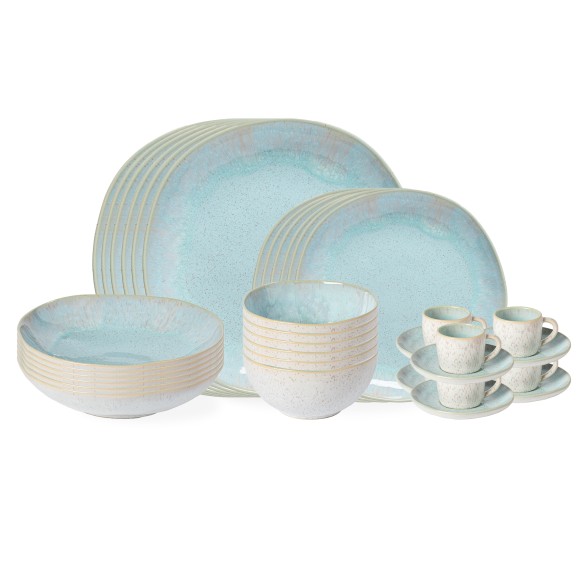 Set Table 30 Pices avec Tasse et Soucoupe  Caf Eivissa by Casafina