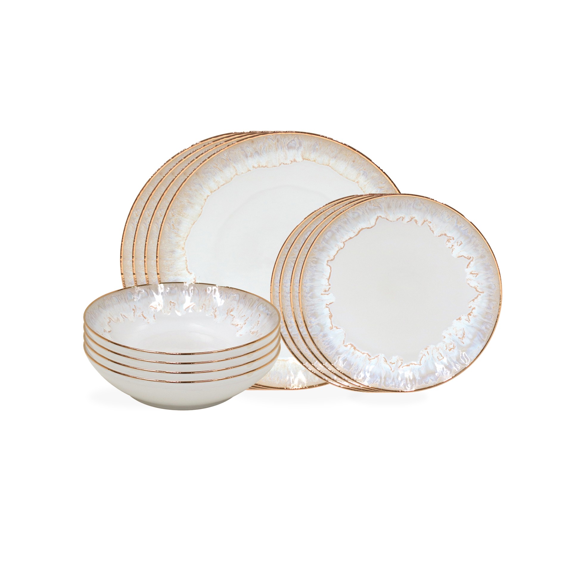 12-piece Dinnerware Set with Pasta Plate Taormina by Casafina