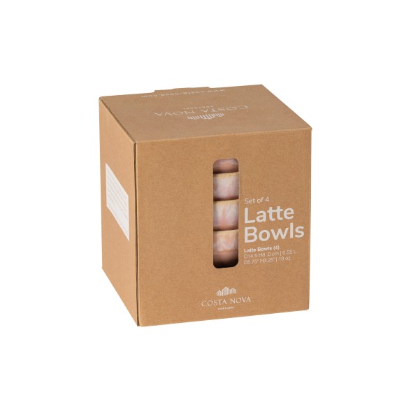 Set 4 Bowls Latte Bowls