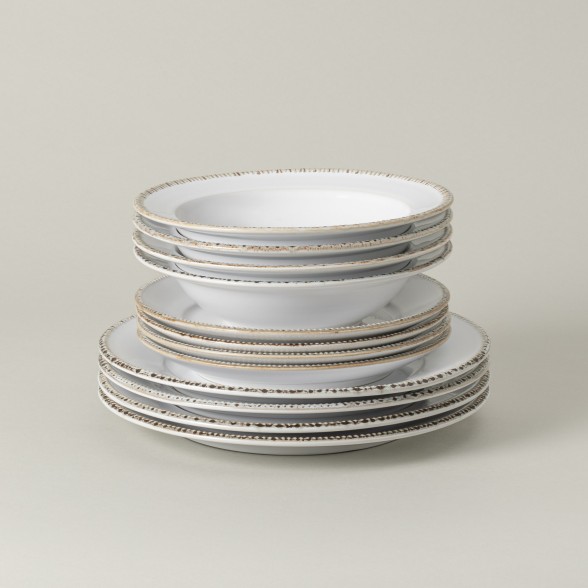 12-piece Dinnerware Set with Pasta Plate Luzia
