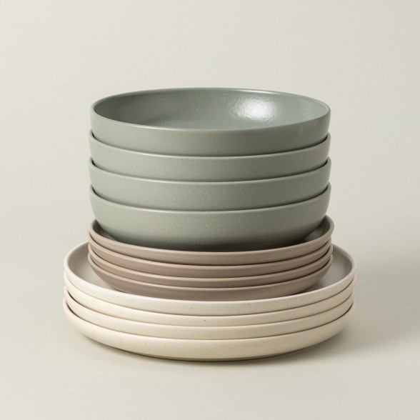 12-piece Dinnerware Set with Pasta Plate Pacifica, Casafina by COSTA NOVA