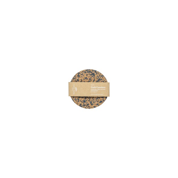 Set 4 Cork / Recycled Eva Round Coaster Cork Collection by Casafina